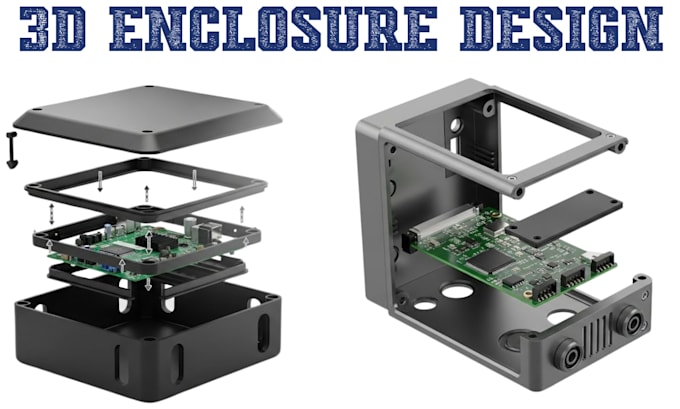 design 3d printed or manufacturable enclosures for electronics and pcb projects