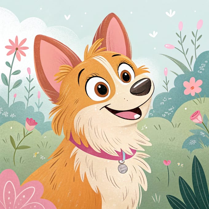 pet portrait into cute disney style