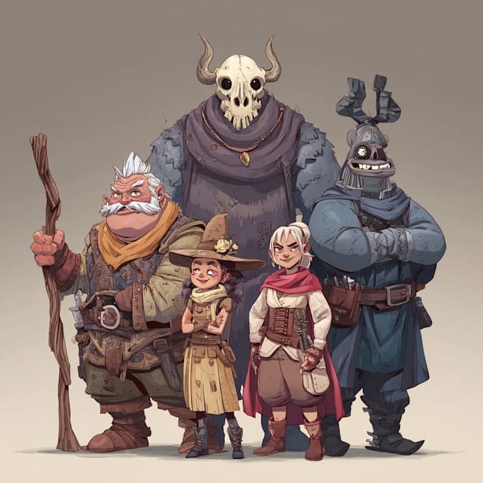 Draw dnd character art, fantasy illustration or concept art by ...