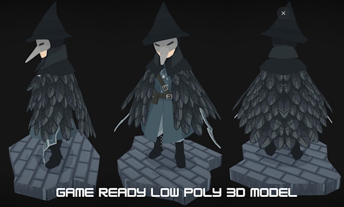 Model 3d low poly characters 3d models stylized cartoon rigging for ...