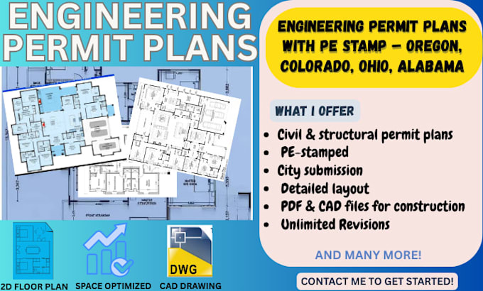 do engineering permit plan city permit pe stamp oregon colorado ohio alabama