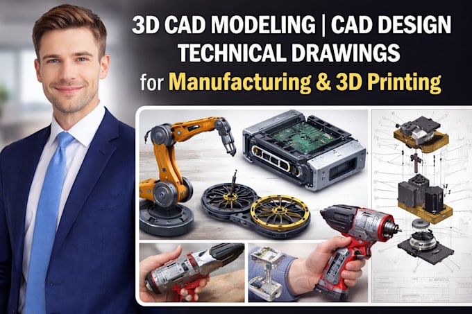 3d cad modeling cad design technical drawings for manufacturing and 3d ...
