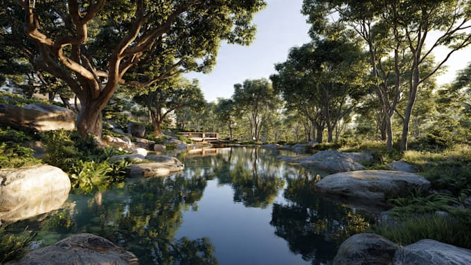 do realistic render for interior, architecture, gardens and landscape