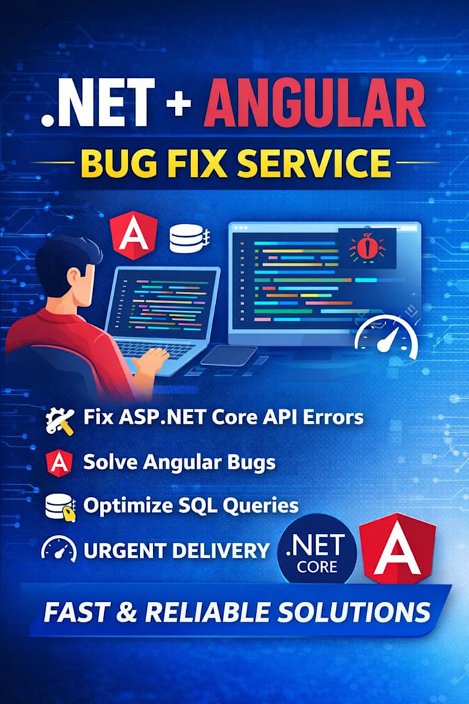 fix bugs in asp net core, angular, and sql quickly