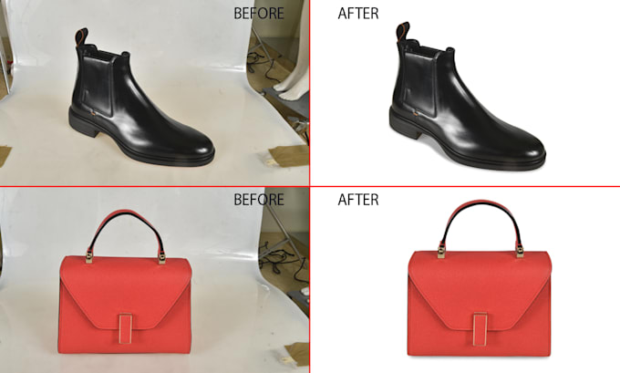 product photo editing, background remove, image retouching, and realistic shadow