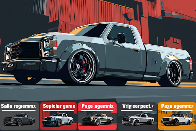 make amazing vector car portrait form your car