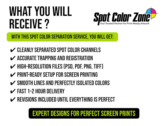 spot color and grayscale separation for screen printing