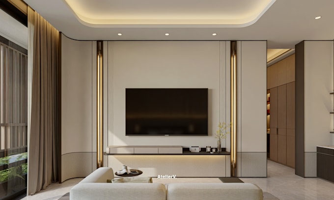 do a bespoke contemporary interior 3d design and rendering