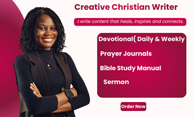 write spiritfilled devotionals,sermons,and bible study manuals