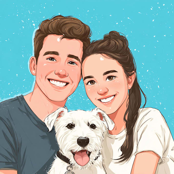 draw  a vector portrait for you