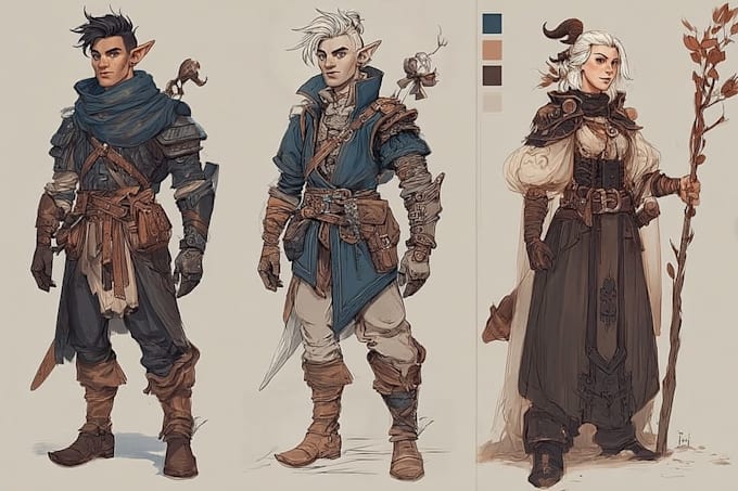 draw epic fantasy character art for tabletop rpgs