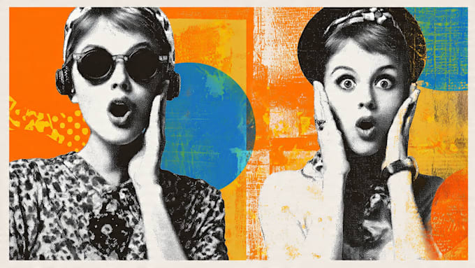 draw a retro pop art roy lichtenstein style