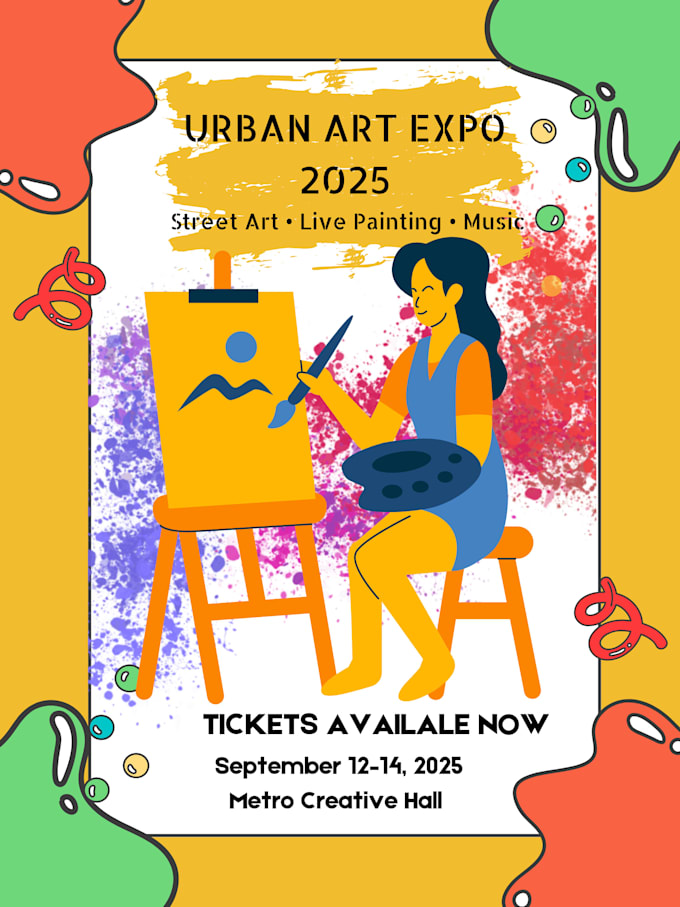 design a simple and clean poster for your event