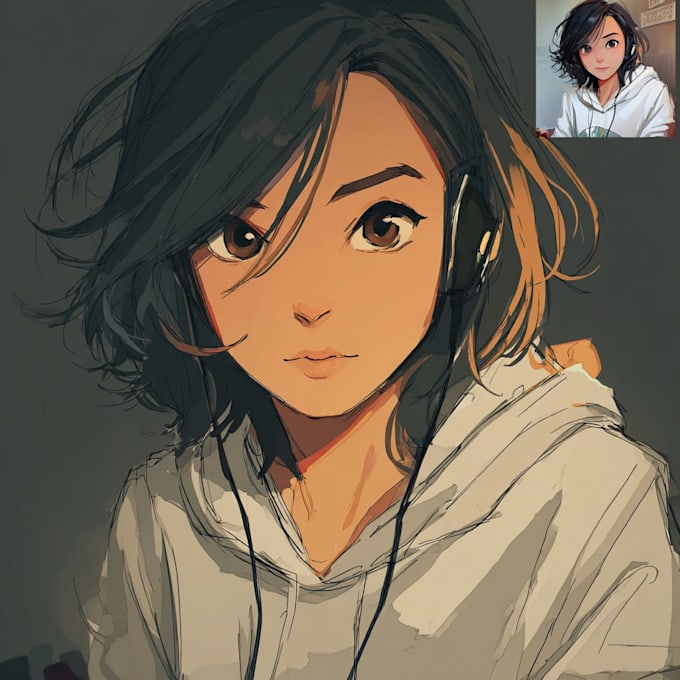 draw anime,fanart portrait illustration