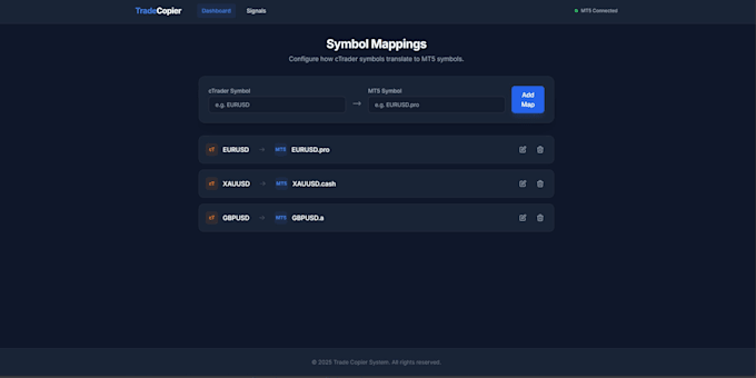 copy trades from ctrader to ctrader or mt5 instantly via python bot