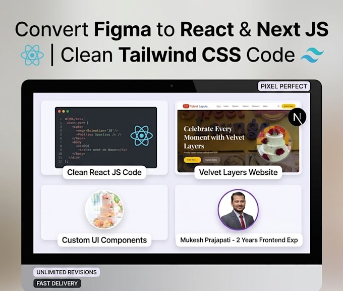 figma to react js next js and tailwind CSS conversion