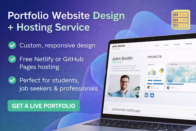 create a modern portfolio website and host it online