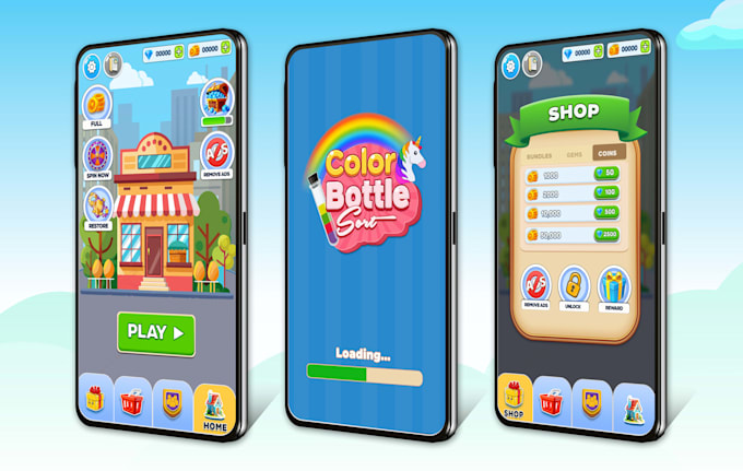 design professional game UI and assets for mobile and pc game