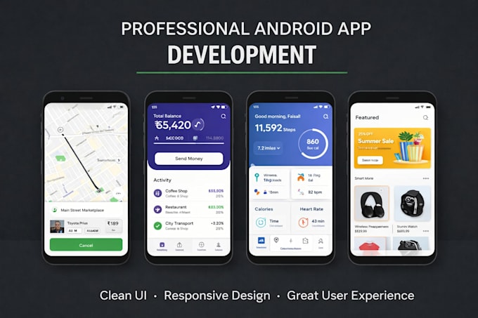 develop a professional android app using kotlin or java