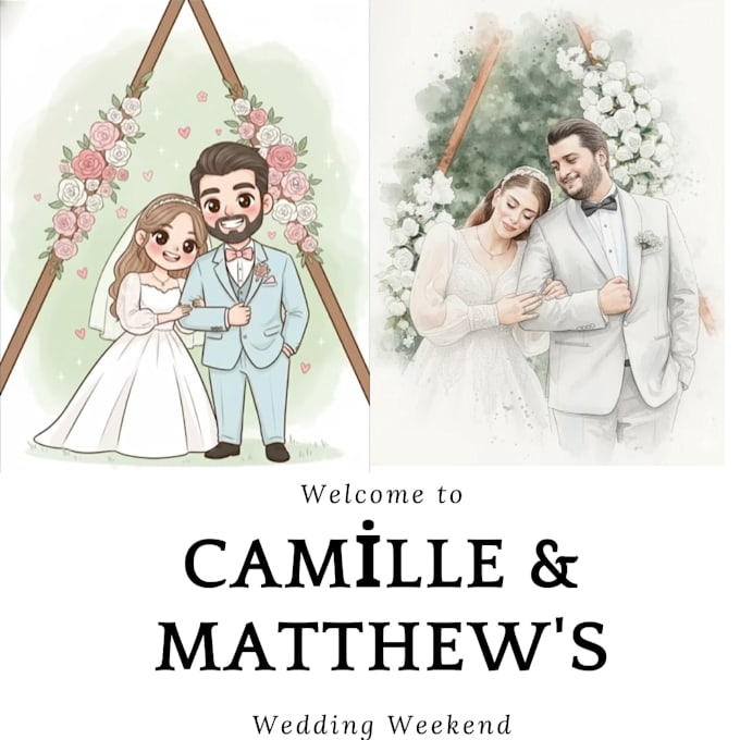 illustrate your wedding photo