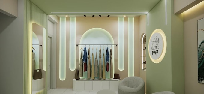 recreate classics clothing store interior, 3d commercial cgi render, liquor shop