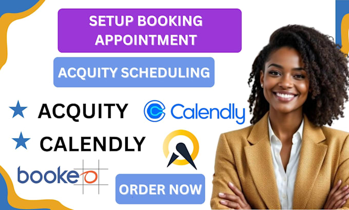 set up acuity scheduling, square, booking appointments, calendly