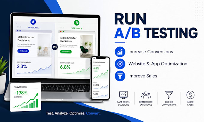 run a b tests to optimize your website or app for better conversions