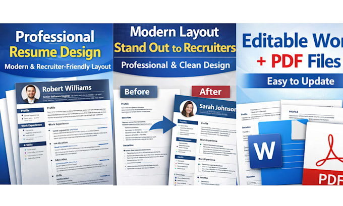 design modern professional resume and CV layout