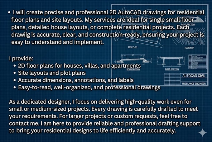 Autocad 2d civil drawings for floor plans and site layouts by ...