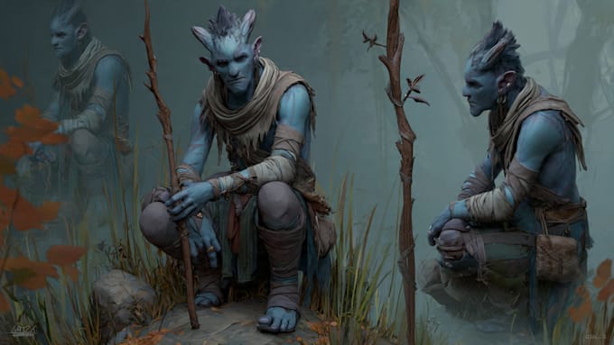 draw a fantasy character ilustration