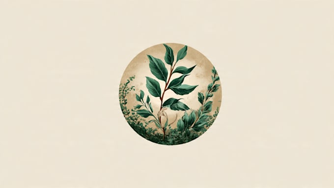 design botanical hand drawn logo
