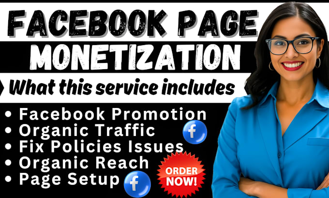 complete facebook page monetization set up and fix all policy issues