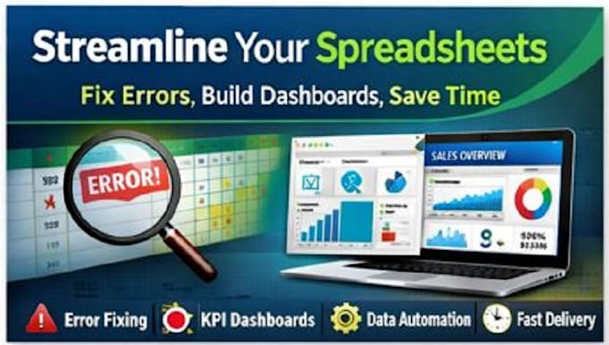 automate excel and google sheets with formulas, dashboards, and workflows