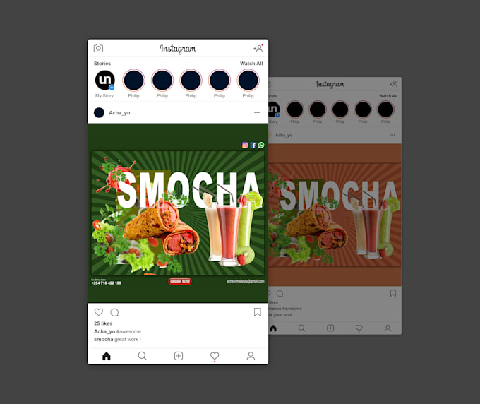 social media advert posters