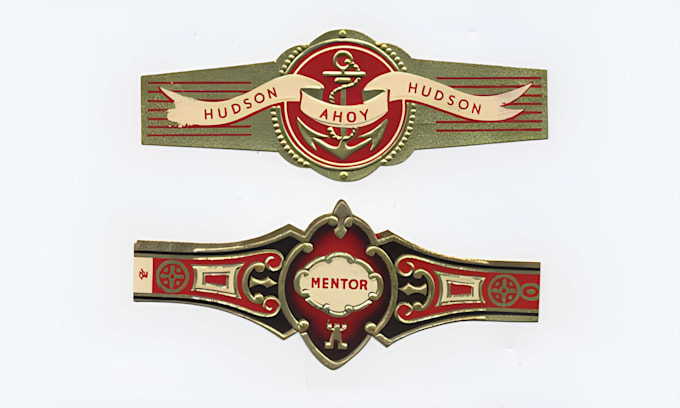 make a cigar band, labels logo and box design