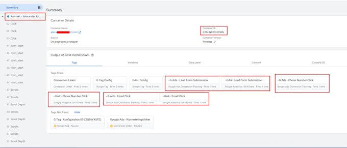 fix or setup contact form conversion tracking, phone call tracking with GTM
