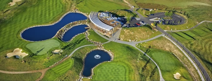 render 3d golf resort, site plan, golf course landscape, master plan, rv park