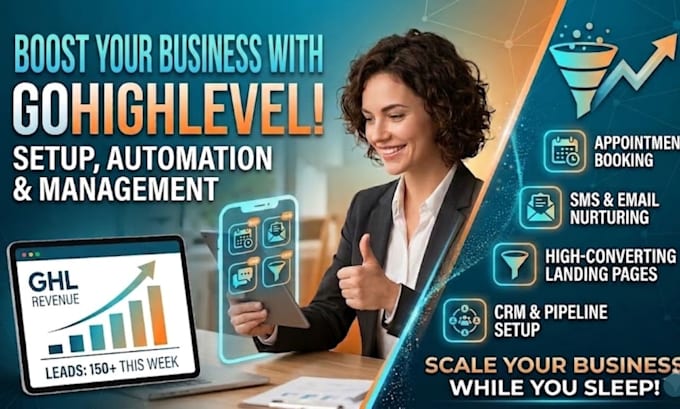 build saas sales funnel, gohighlevel automation and ai chatbot using chatbase