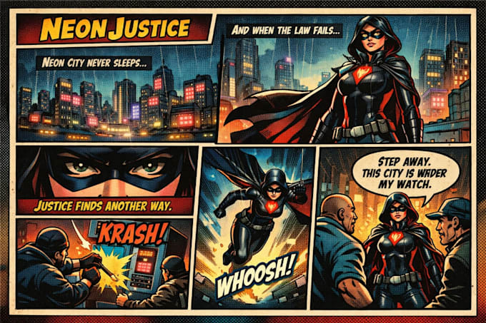 comic book artist for detailed comic panels and pages 24h fast