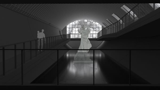 create  2d linework architectural images for competitions