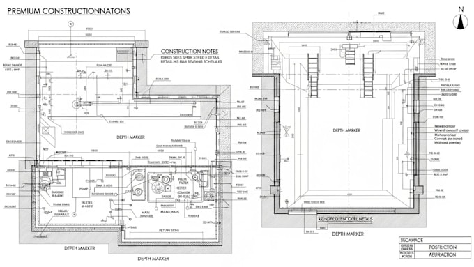 design swimming pool plans for city permits and constrution