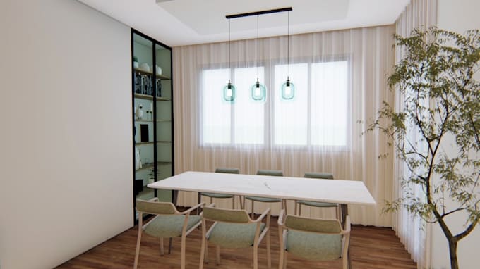 design a contemporary home interior with realistic 3d renders