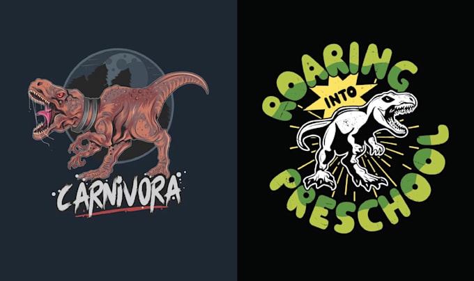 design high quality t shirt dinosaur logo