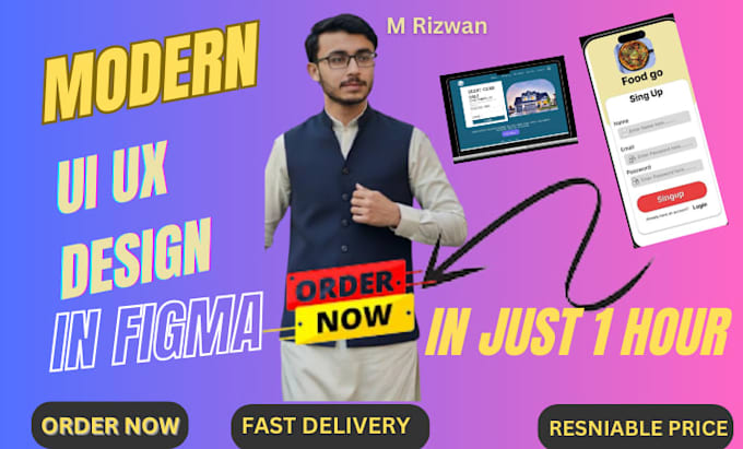 Design modern ui ux for web and mobile app by Mrizwanblogger | Fiverr