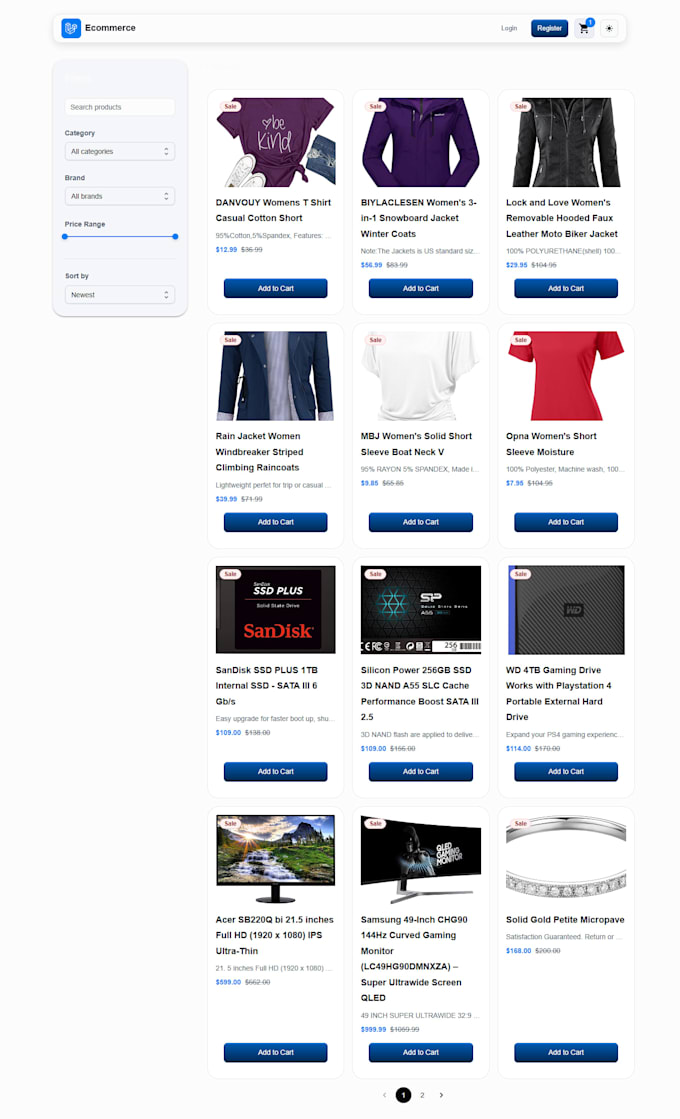 Develop a custom ecommerce web app with laravel, admin panel and ...