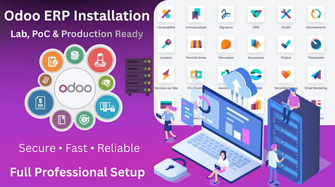 install and configure odoo erp CRM on your server professionally