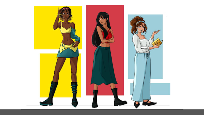 illustrate webtoon, webcomic in anime, manga cartoon comic, comic book style