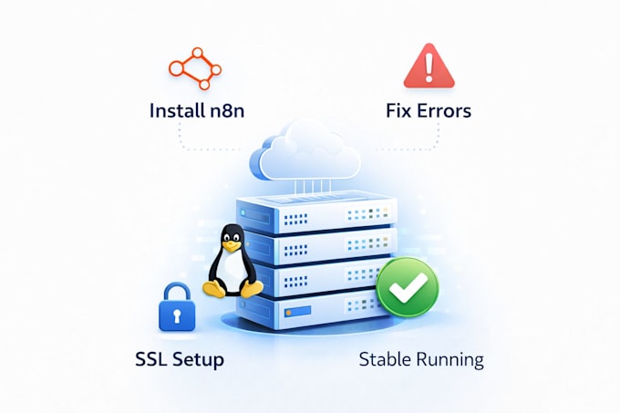 install fix and run n8n on your vps or server