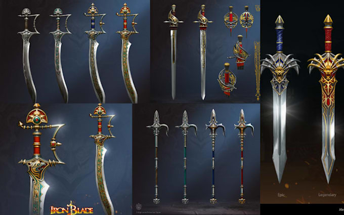 Create custom 3d swords armor weapons and accessories cosplay 3d ...