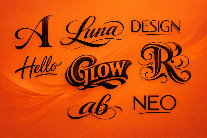 create professional custom font design, logo, lettering, for your industry